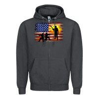 Smoke american flag soldier sunset Zipper Hoodie - JahusDesignShop