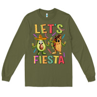 Army Green let's fiesta taco Long Sleeve Tee - JahusDesignShop