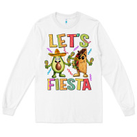 White let's fiesta taco Long Sleeve Tee - JahusDesignShop