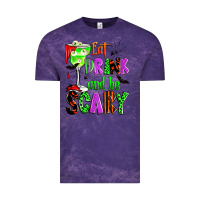 Cloud Purple eat drink and be scary Vintage Tee - Zillion Design Studio