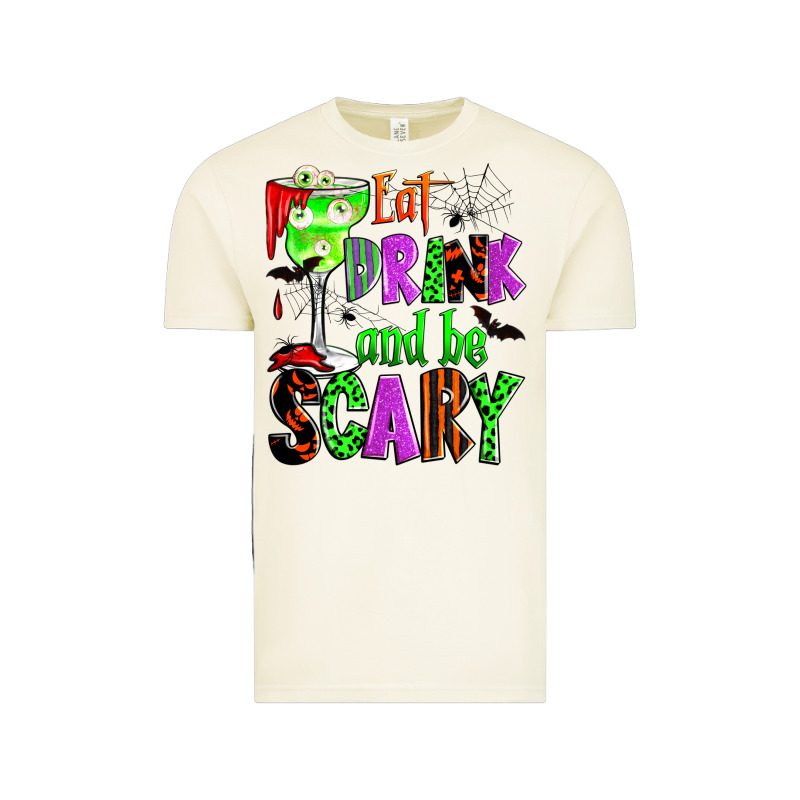 Eat Drink And Be Scary Vintage Tee by Zillion Design Studio | Teevron