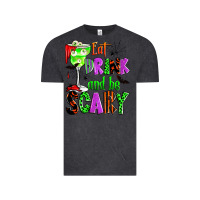Vintage Black eat drink and be scary Vintage Tee - Zillion Design Studio