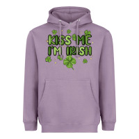 Lavender kiss me i'm irish Heavyweight Hoodie - MaliasSmallBusiness
