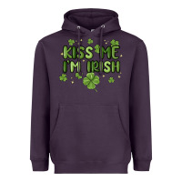 Plum kiss me i'm irish Heavyweight Hoodie - MaliasSmallBusiness