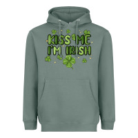 Sage kiss me i'm irish Heavyweight Hoodie - MaliasSmallBusiness