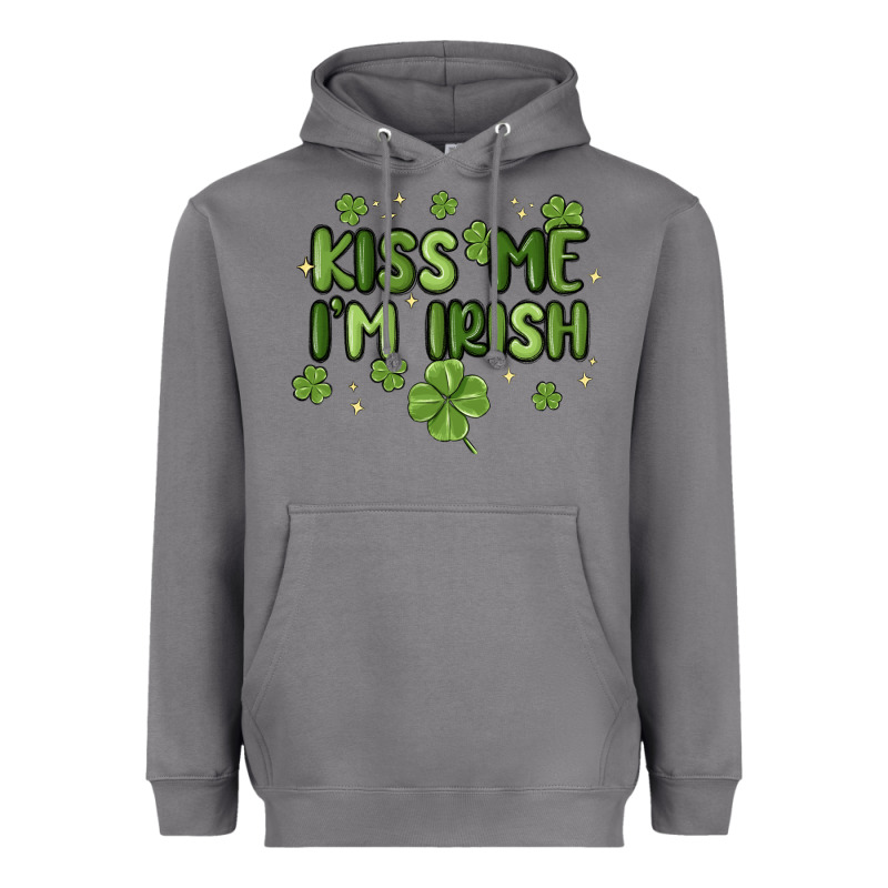 Kiss Me I'm Irish Heavyweight Hoodie by MaliasSmallBusiness | Teevron