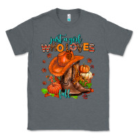 Charcoal Heather jusr a girl who loves fall  cowgirl Classic Tee - AdoDesignShop