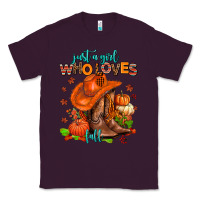 Plum jusr a girl who loves fall  cowgirl Classic Tee - AdoDesignShop