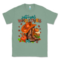 Sage jusr a girl who loves fall  cowgirl Classic Tee - AdoDesignShop