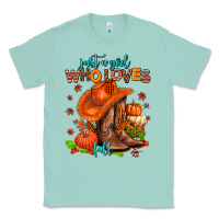 Seafoam jusr a girl who loves fall  cowgirl Classic Tee - AdoDesignShop