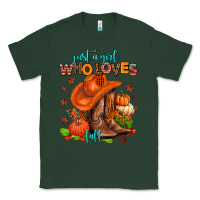 Sports Green jusr a girl who loves fall  cowgirl Classic Tee - AdoDesignShop