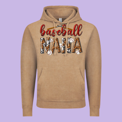 Baseball Nana With Leopard Vintage Hoodie Designed By Texasbilliewilder