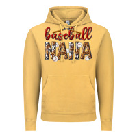 Vintage Mustard baseball nana with leopard Vintage Hoodie - texasbilliewilder