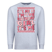 Heather Grey its me hi im the birthday girl its me Premium Sweatshirt - MaliasSmallBusiness