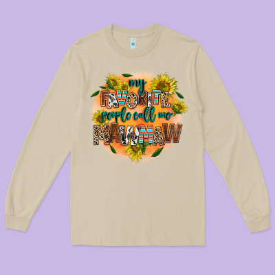 My Favorite People Call Me Mawmaw Long Sleeve Tee Designed By Adodesignshop