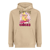 Mushroom i'm just here for the chicks Heavyweight Hoodie - MaliasSmallBusiness