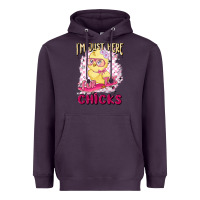 Plum i'm just here for the chicks Heavyweight Hoodie - MaliasSmallBusiness