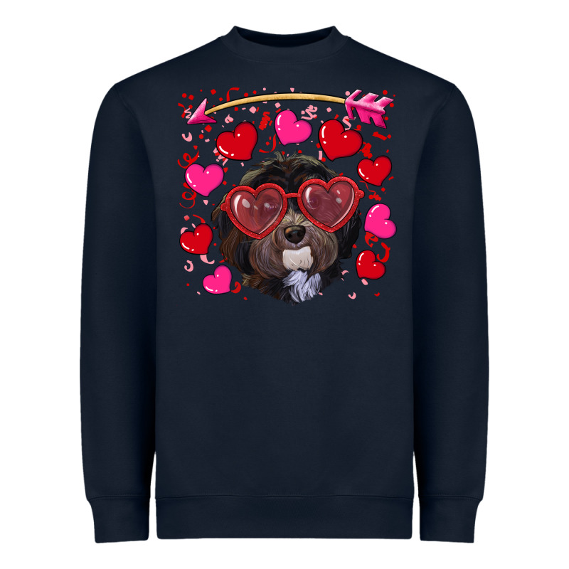 Valentine's Day Havanese Dog Heavyweight Sweatshirt by RanaPortraitStore | Teevron