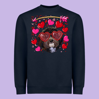 Heavyweight Sweatshirt valentine's day havanese dog