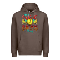 Coffee I'm a Softball mom we don't do that keep calm Premium Hoodie - BundleAndBundleShop