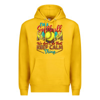 Lemon I'm a Softball mom we don't do that keep calm Premium Hoodie - BundleAndBundleShop