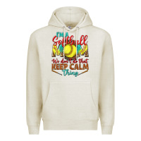 Oatmeal Heather I'm a Softball mom we don't do that keep calm Premium Hoodie - BundleAndBundleShop