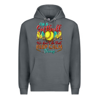 Rock I'm a Softball mom we don't do that keep calm Premium Hoodie - BundleAndBundleShop