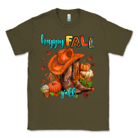 Army Green happy fall y'all  cowgirl Classic Tee - AdoDesignShop
