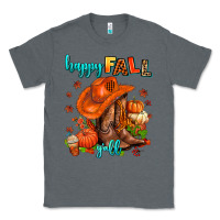 Charcoal Heather happy fall y'all  cowgirl Classic Tee - AdoDesignShop