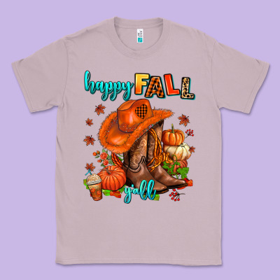 Happy Fall Y'all  Cowgirl Classic Tee Designed By Adodesignshop
