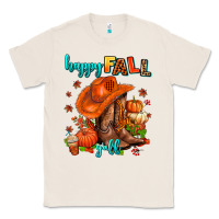 Natural happy fall y'all  cowgirl Classic Tee - AdoDesignShop