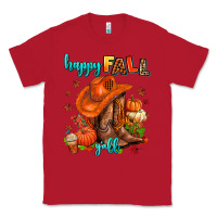 Red happy fall y'all  cowgirl Classic Tee - AdoDesignShop