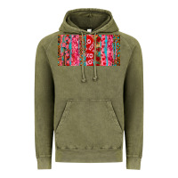 Vintage Olive Love brushstrokes xoxo leopard and turquoise Vintage Hoodie - RanaPortraitStore