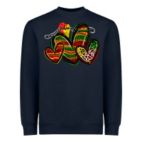 Navy juneteenth hearts Heavyweight Sweatshirt - Zillion Design Studio