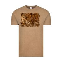 Vintage Coffee handdrawn leopard pattern Vintage Tee - BarkalooDesign