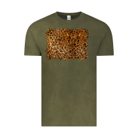 Vintage Olive handdrawn leopard pattern Vintage Tee - BarkalooDesign