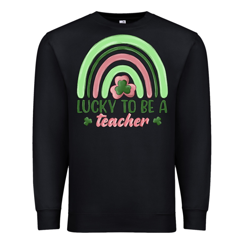 Lucky To Be A Teacher Premium Sweatshirt by MaliasSmallBusiness | Teevron