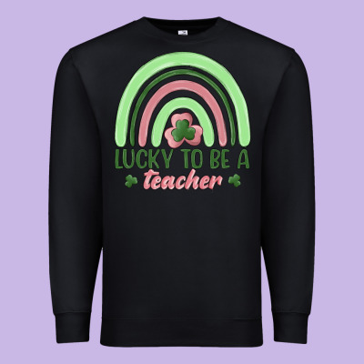 Lucky To Be A Teacher Premium Sweatshirt Designed By Maliassmallbusiness