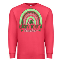 Cardinal lucky to be a teacher Premium Sweatshirt - MaliasSmallBusiness