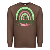 Chestnut lucky to be a teacher Premium Sweatshirt - MaliasSmallBusiness