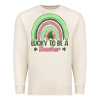 Sandshell lucky to be a teacher Premium Sweatshirt - MaliasSmallBusiness