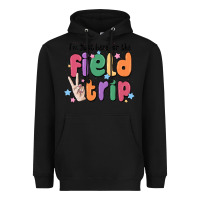 Black i'm just here for the field trip Heavyweight Hoodie - MaliasSmallBusiness