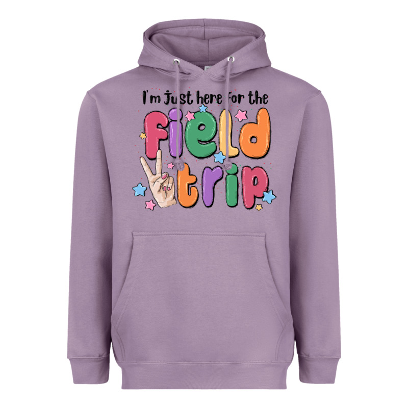I'm Just Here For The Field Trip Heavyweight Hoodie by MaliasSmallBusiness | Teevron