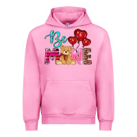 Fuchsia Pink valentine's day be mine tedybear Urban Hoodie - RanaPortraitStore