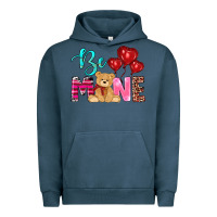 Pigment Midnight Navy valentine's day be mine tedybear Urban Hoodie - RanaPortraitStore
