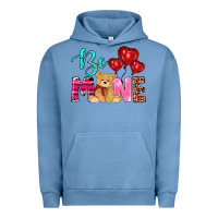 Pigment Pebble Blue valentine's day be mine tedybear Urban Hoodie - RanaPortraitStore