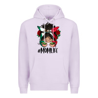 Lilac Mexican Mom Life Messy Bun Mama Premium Hoodie - BundleAndBundleShop