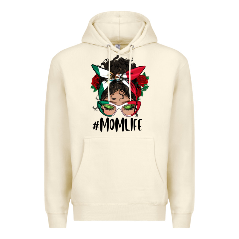 Mexican Mom Life Messy Bun Mama Premium Hoodie by BundleAndBundleShop | Teevron