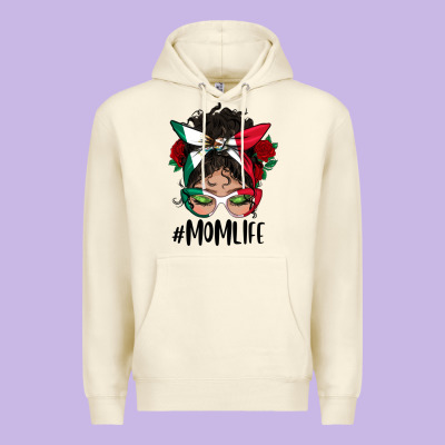 Mexican Mom Life Messy Bun Mama Premium Hoodie Designed By Bundleandbundleshop