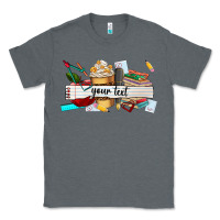 Charcoal Heather costomized teachers name Classic Tee - AdoDesignShop
